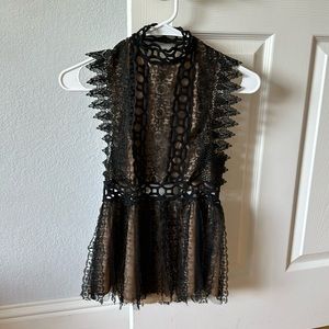 Black lacey top